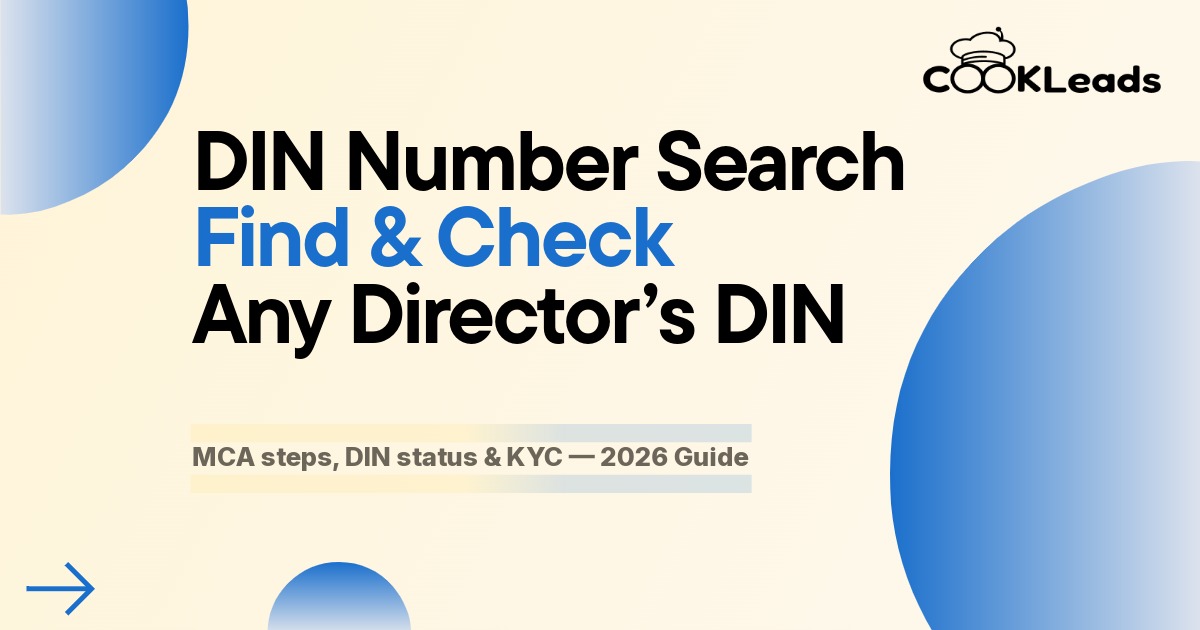 DIN Number Search: Find & Check a Director's DIN (2026)