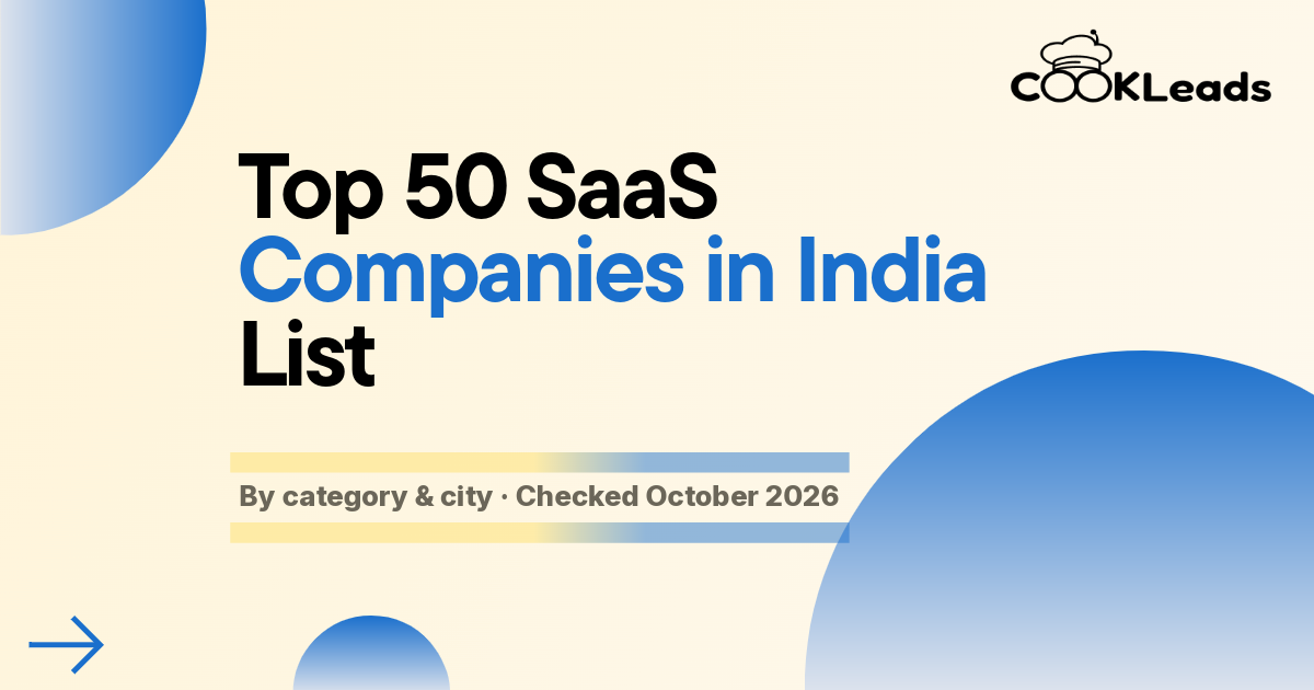 Top 50 SaaS Companies in India (2026): B2B List by Category